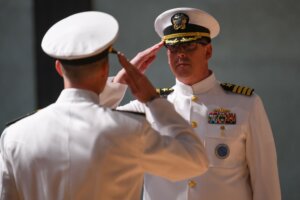 Capt. Neil Koprowski assumes the duties and responsibilities as Commander, Naval Forces Korea